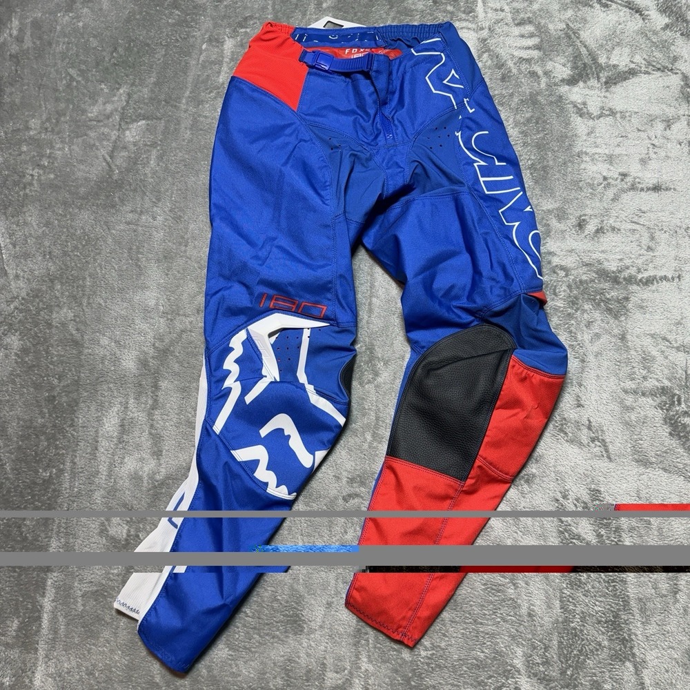 FOX 180 LUX Pants Youth size 28Y Motocross Racing Blue Off Road Belted Dirt Bike